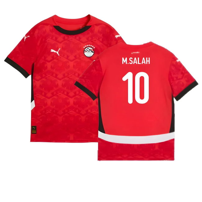 2024-2025 Egypt Home Shirt (Kids) (M.Salah 10)-SoccerKits Hub | Buy Soccer Jerseys Online